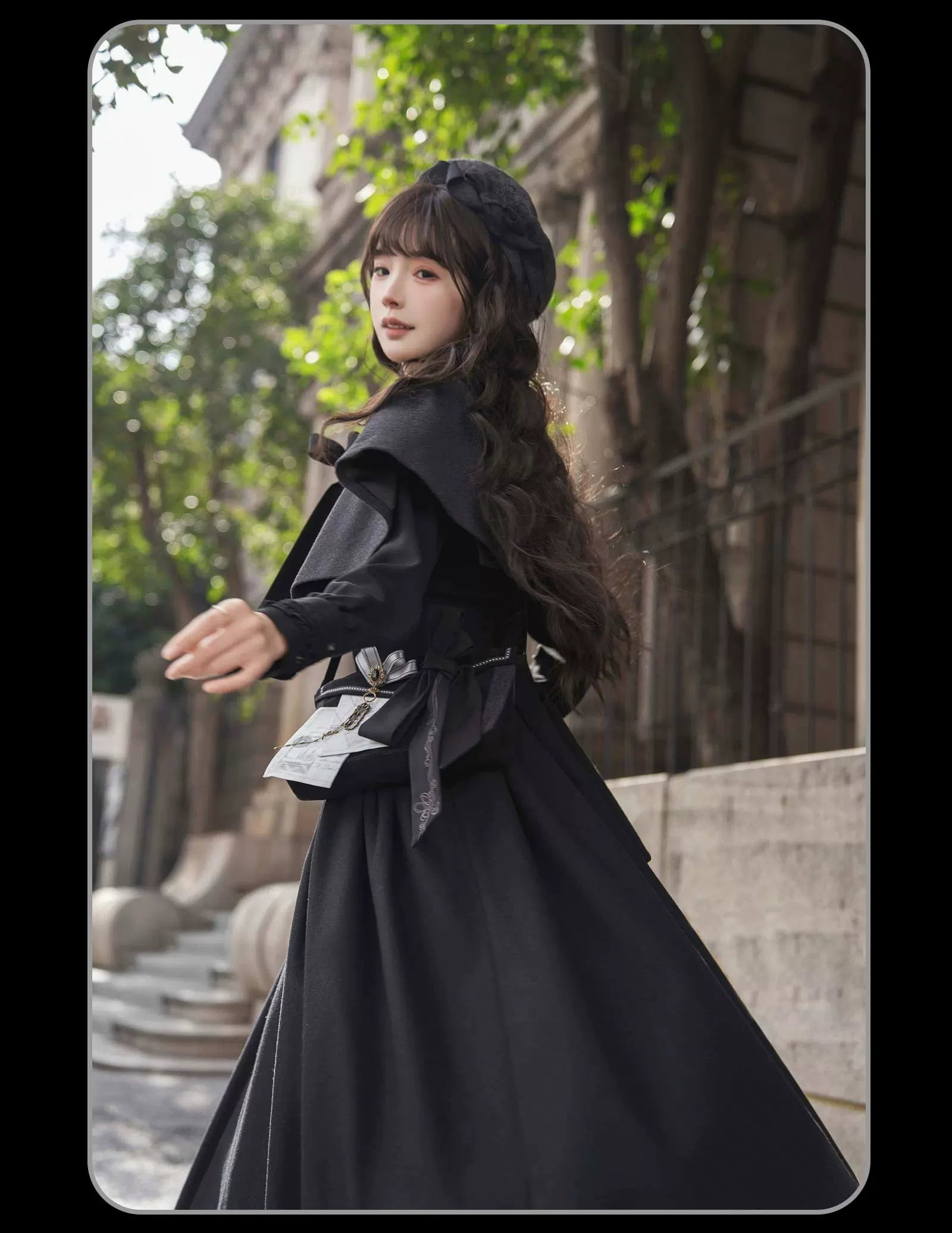 The Seventh Tenet - Classic Lolita Wool SK Set, Detachable Cape