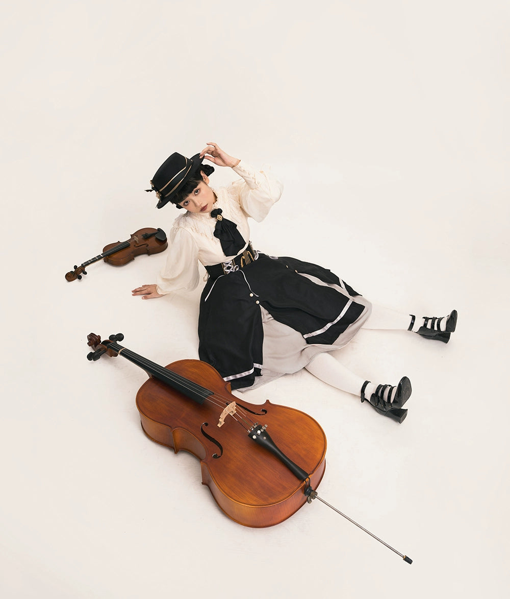 Miss Point~Golden Movement~Elegant Lolita Fishbone Skirt Customized 32242:381272