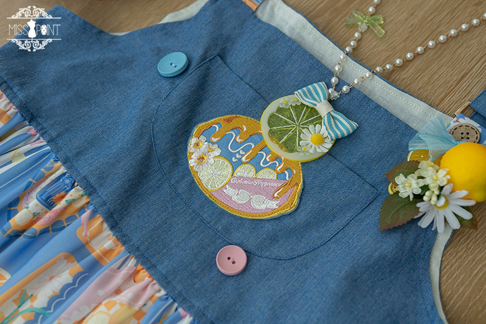 Miss Point~Daisy Lemon~Kawaii Lolita Lemon Print JSK Customized 21508:310692