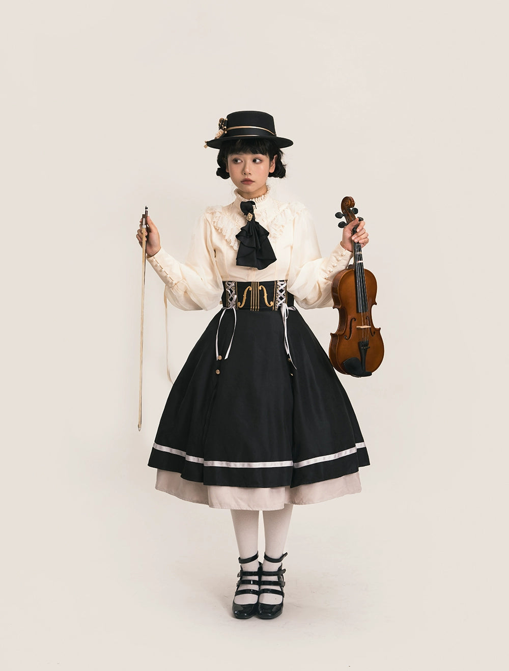 Miss Point~Golden Movement~Elegant Lolita Fishbone Skirt Customized 32242:381388