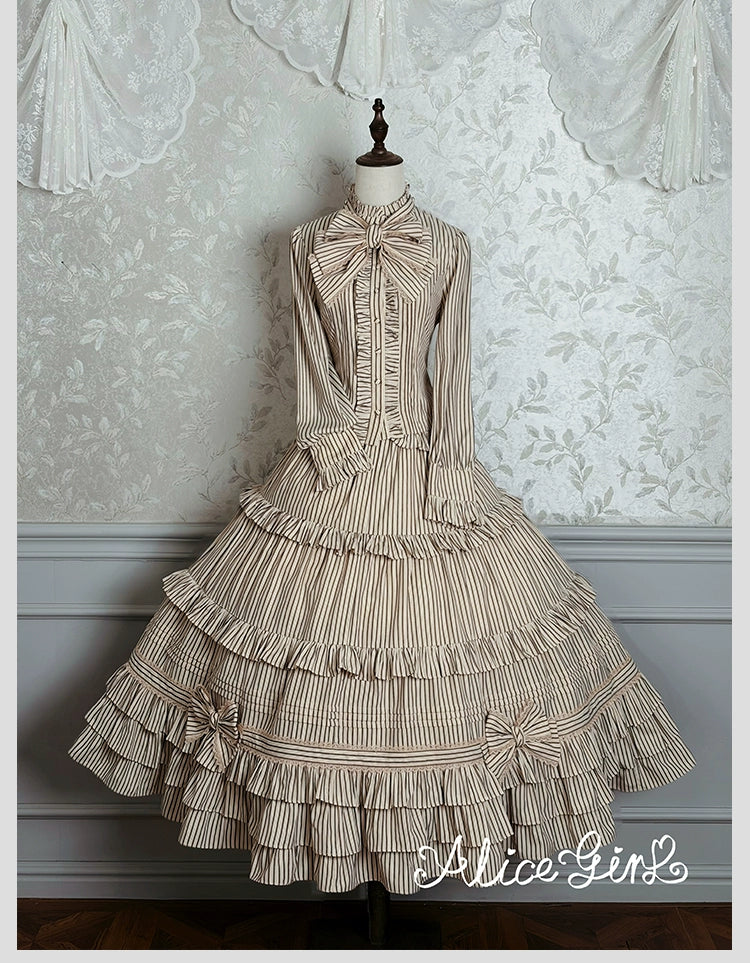 Alice Girl - Duke of Victoria - Classic Lolita SK & Overskirt Set 44092:794867