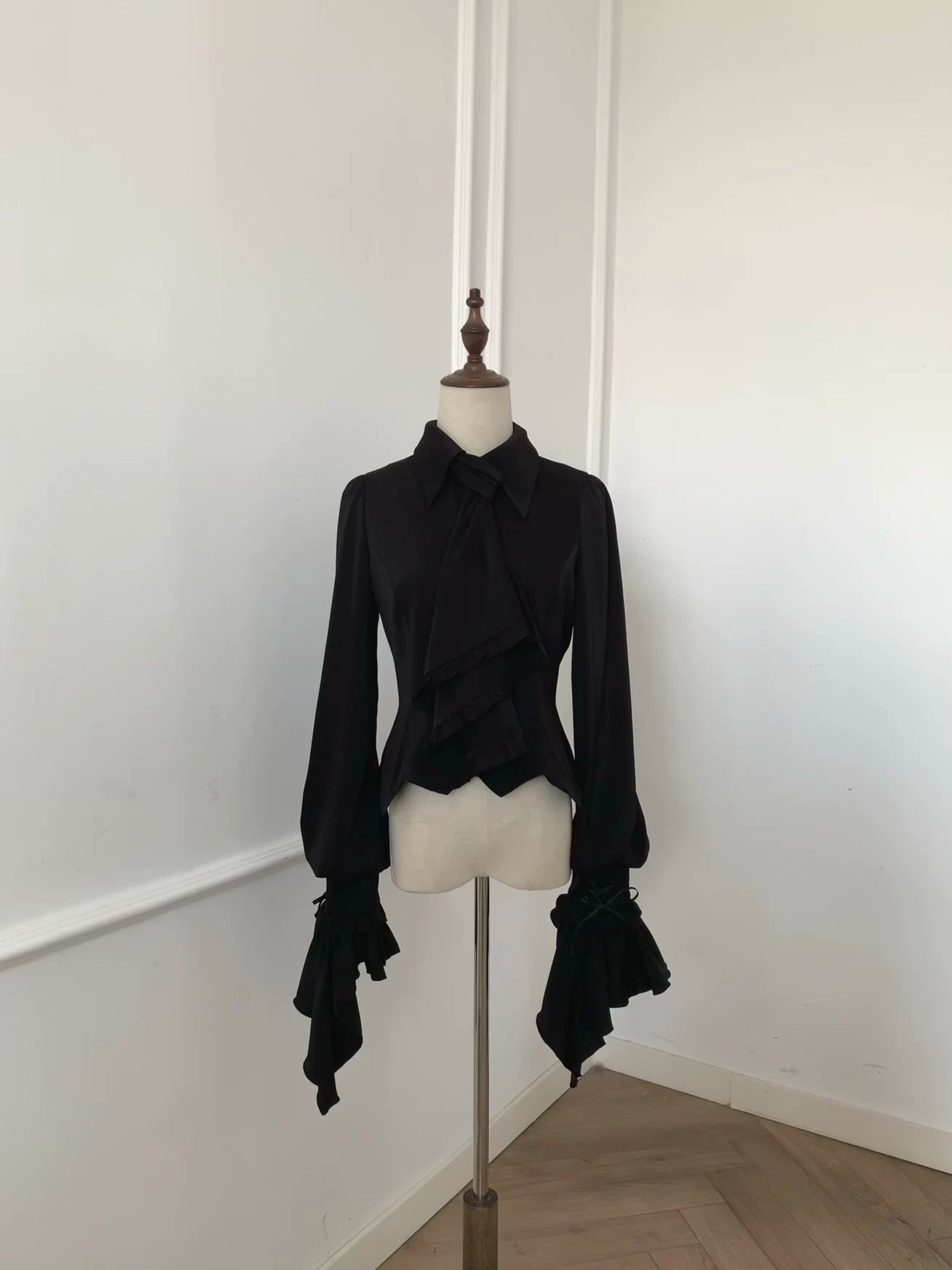 Moon Knight - Ouji Lolita Lantern Sleeve Blouse, Detachable Cuffs (2XL L M S XL) 45149:836883