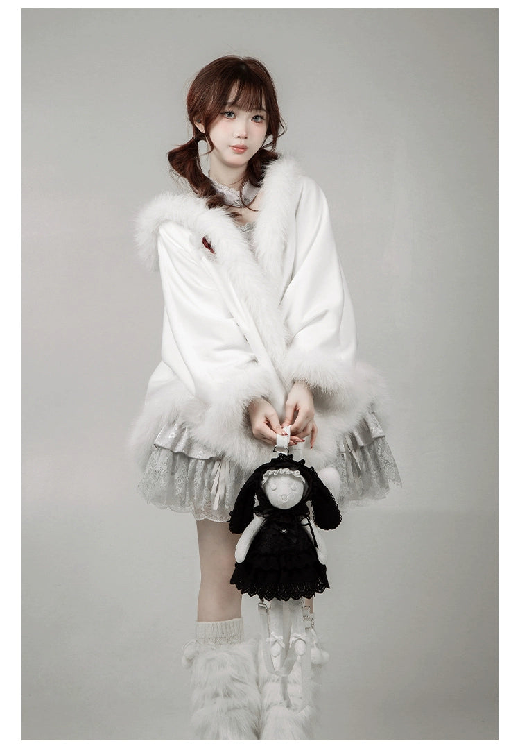 With PUJI - Puppet Box - Kawaii Lolita Bag Lamb Kitten Detachable Bag Dress Hat