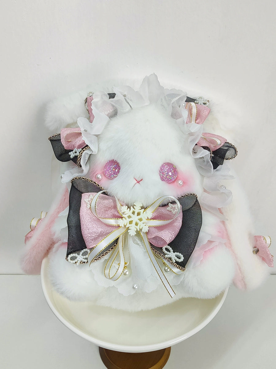 Bear Star - Kawaii Lolita Bag Handmade Bunny Crossbody Shoulders Bags Black Pink-crossbody