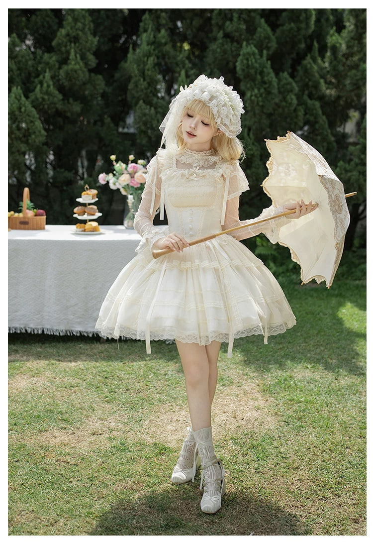 Confession Poem - Classic Lolita Corset JSK Set, Lace & Bows 45145:835938