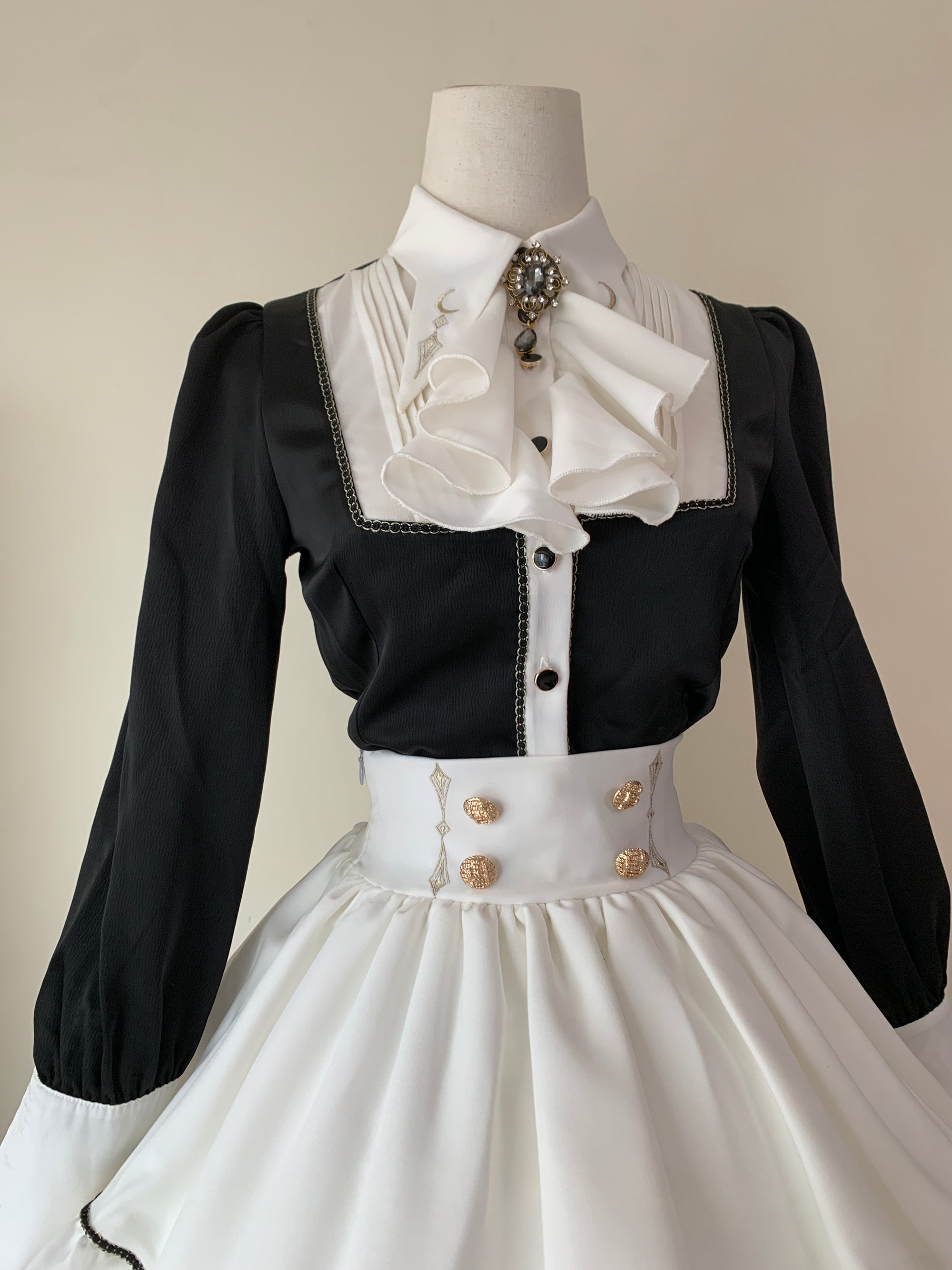 (BFM)SilentMars~Law of the Fallen Moon~Retro Lolita Vest Coat Suit Knight Style Skirt (2XL L M S XL) 33474:421158