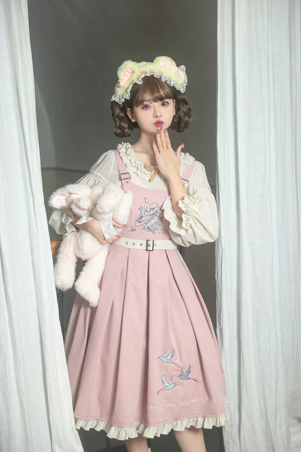 EESSILY - Flying Bird - Plus Size Elegant Lolita JSK Dress With Bird Embroidery 43278:776284