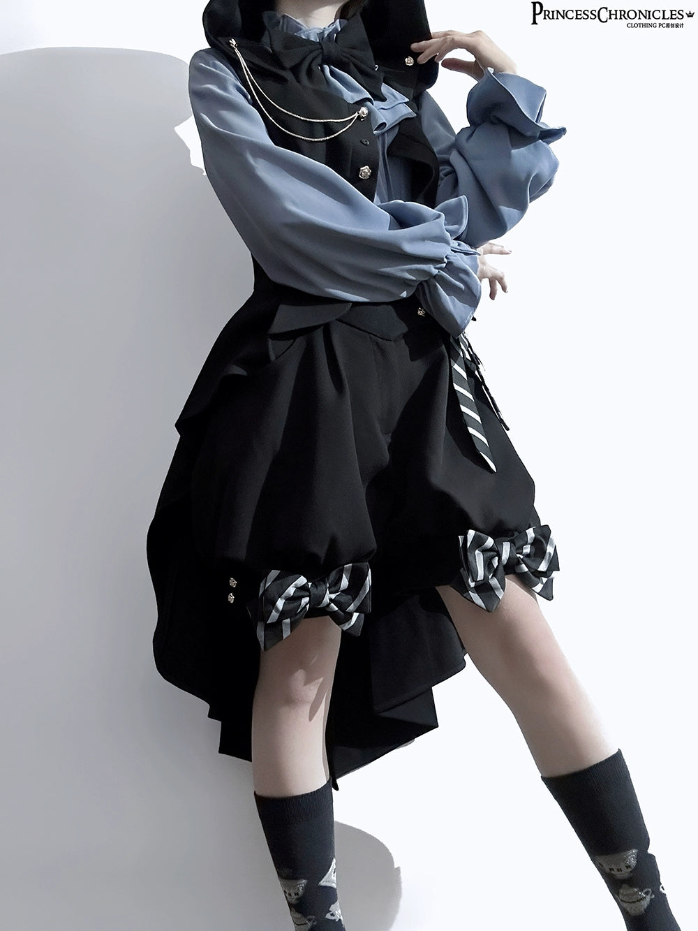Princess Chronicles - Narrative Rule - Ouji Lolita Prince Shorts Set Long Vest