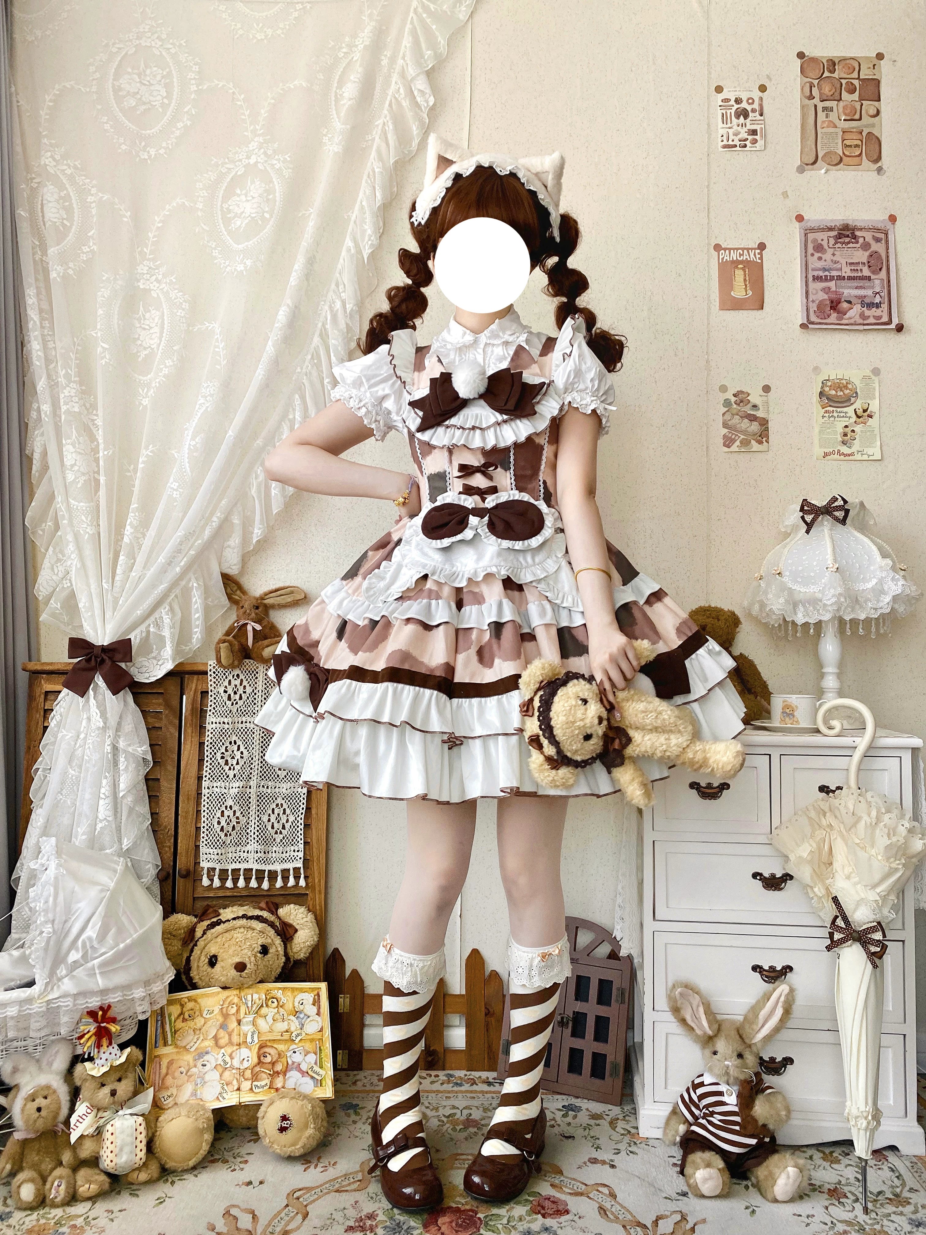 Calico Cat - Winter Kawaii Lolita Print JSK 44422:807497