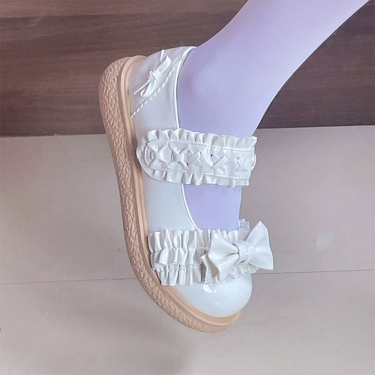 Fairy Godmother~Cute Lolita Shoes Bow Candy-Colored Lolita Flat Shoes 32696:408570