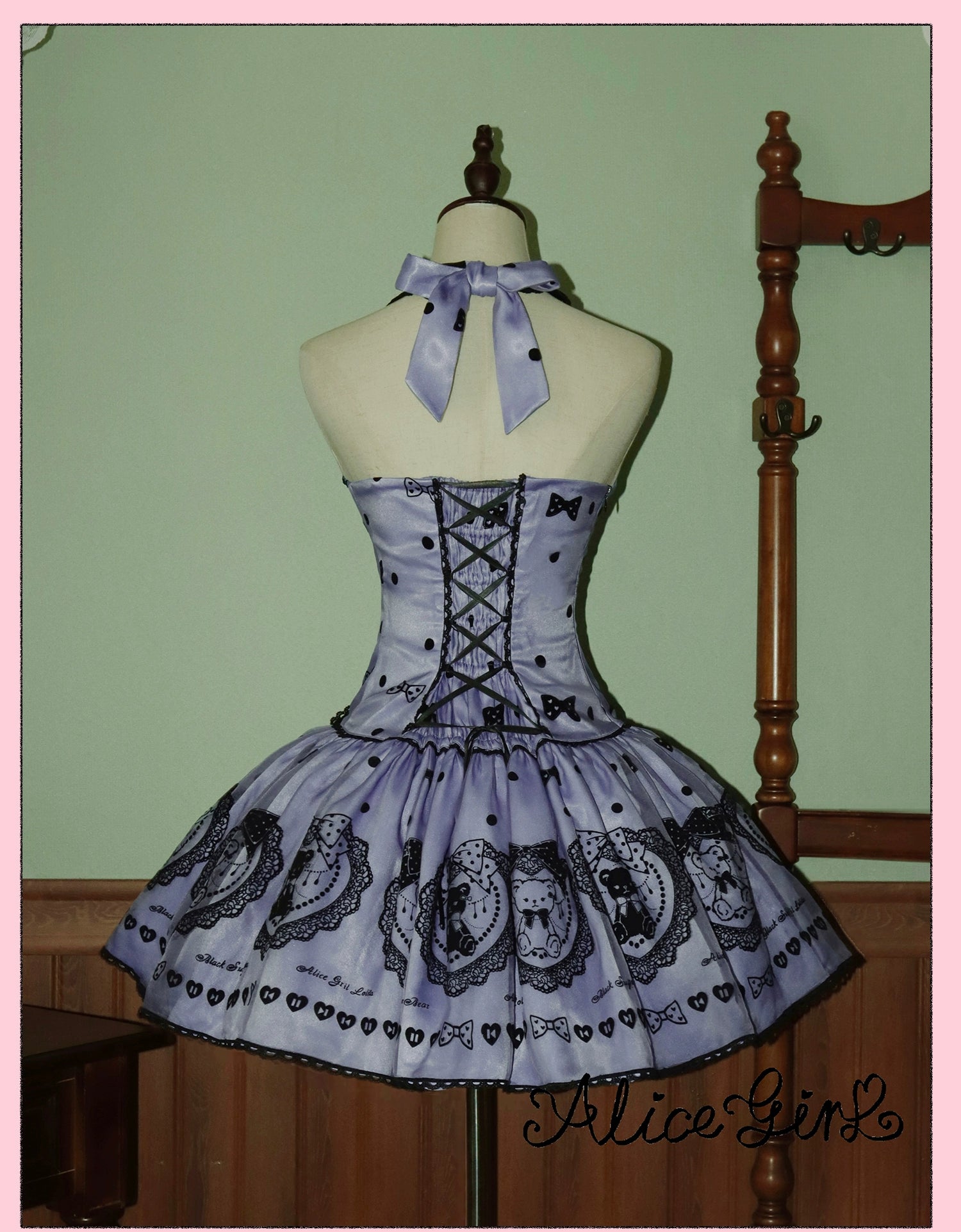 Alice Girl - Brown Sugar Bear - Printed Sweet Lolita Dress, Multiple Styles 43697:783321
