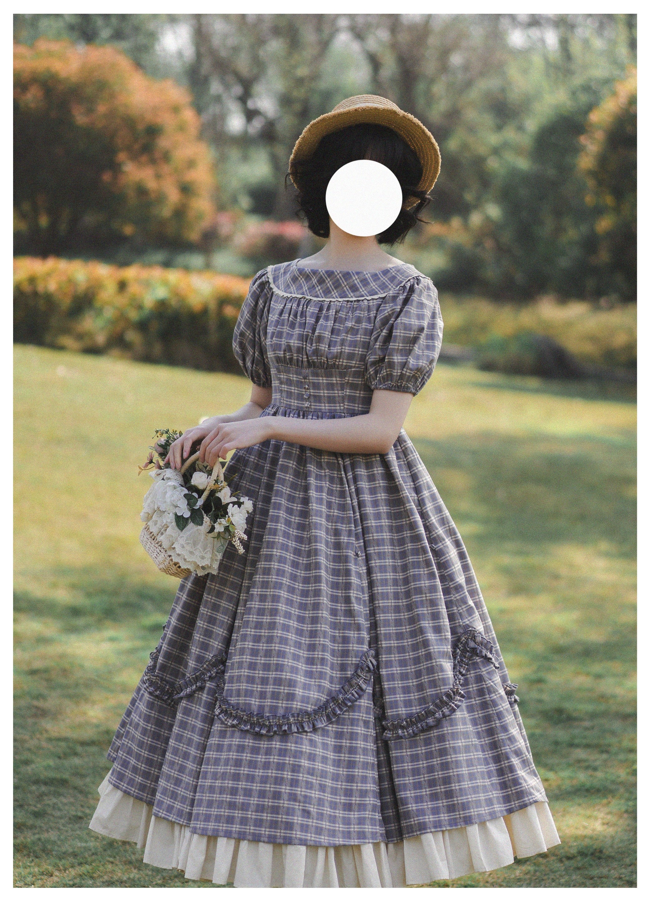 Forest Wardrobe~Forest Picnic~Classic Lolita OP Dress with Off-Shoulder and Lifting Hem 42756:752052