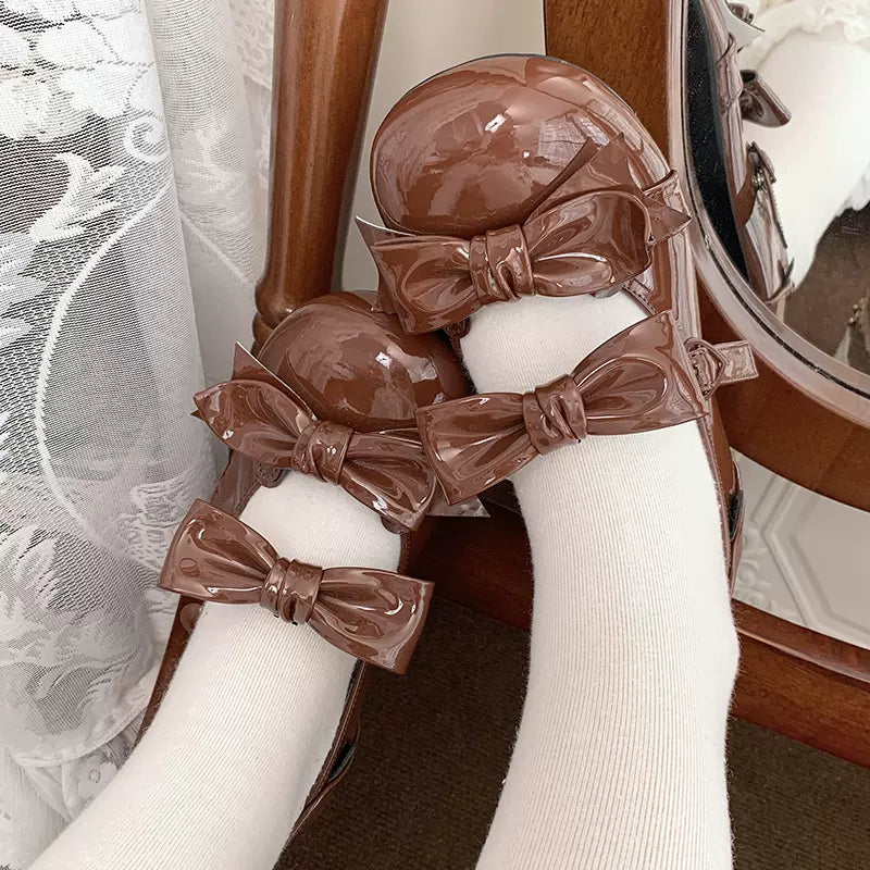 Beauty Bunny~Kawaii Lolita Shoes Low Heels Round Toe PU Shoes 36074:509158