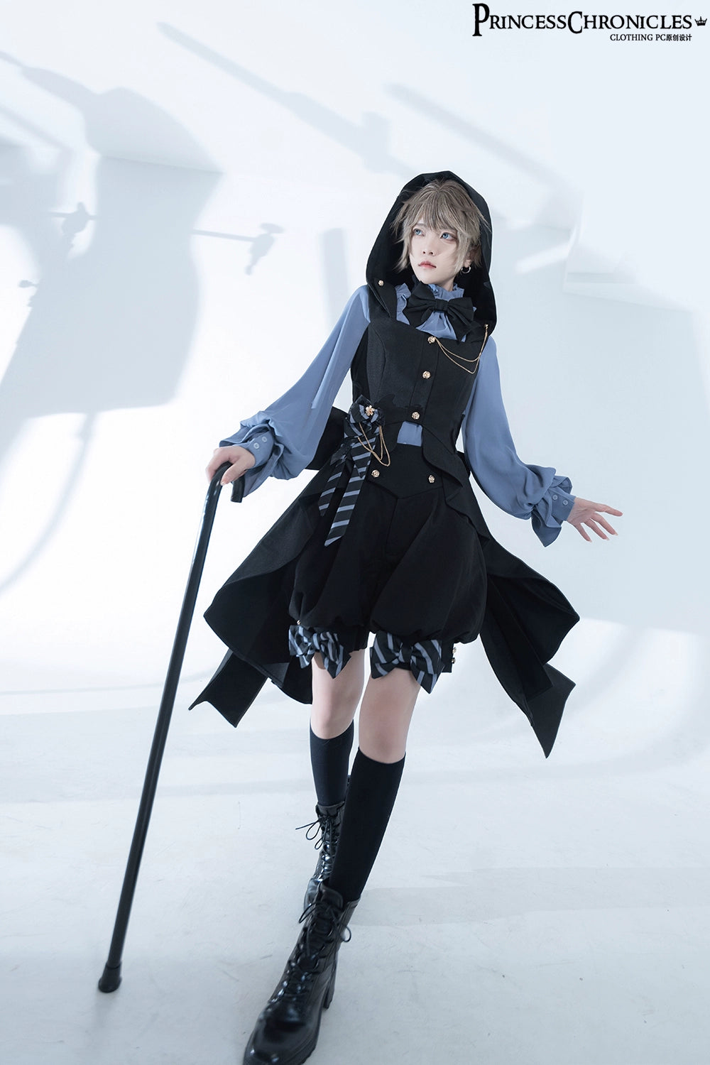 Princess Chronicles - Narrative Rule - Ouji Lolita Prince Shorts Set Long Vest