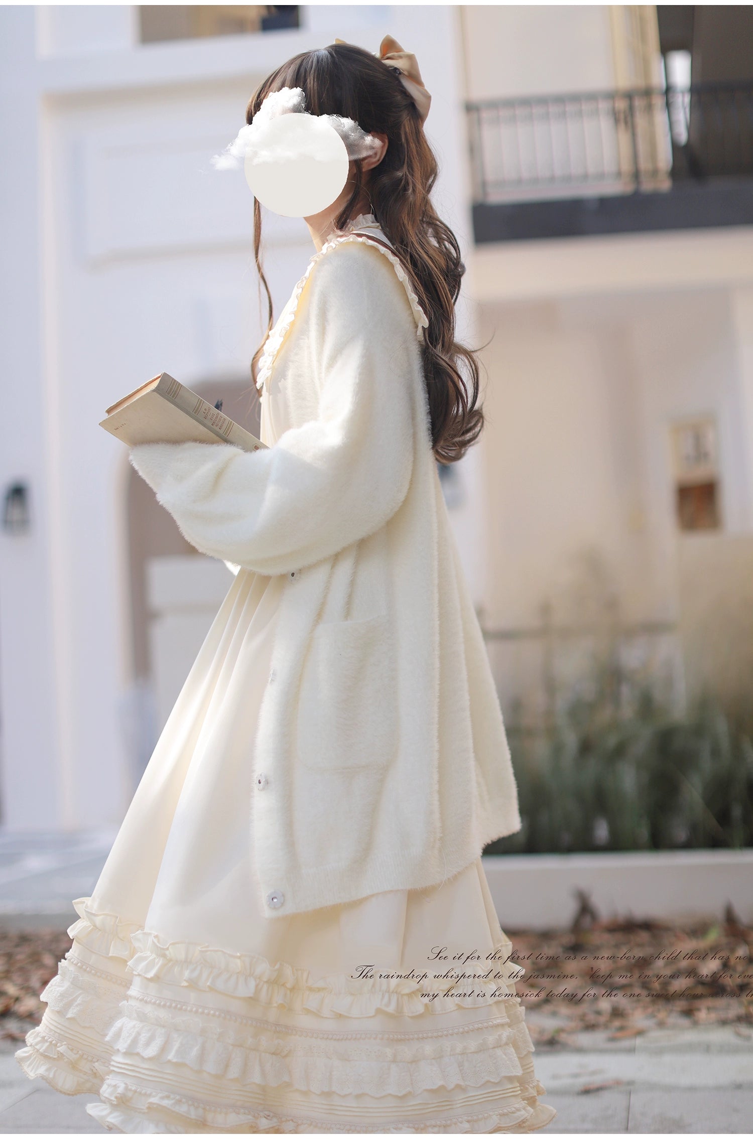 HuTaoMuJK - Wind Kiss Tulip - Classic Lolita OP Elegant Lolita Cardigan