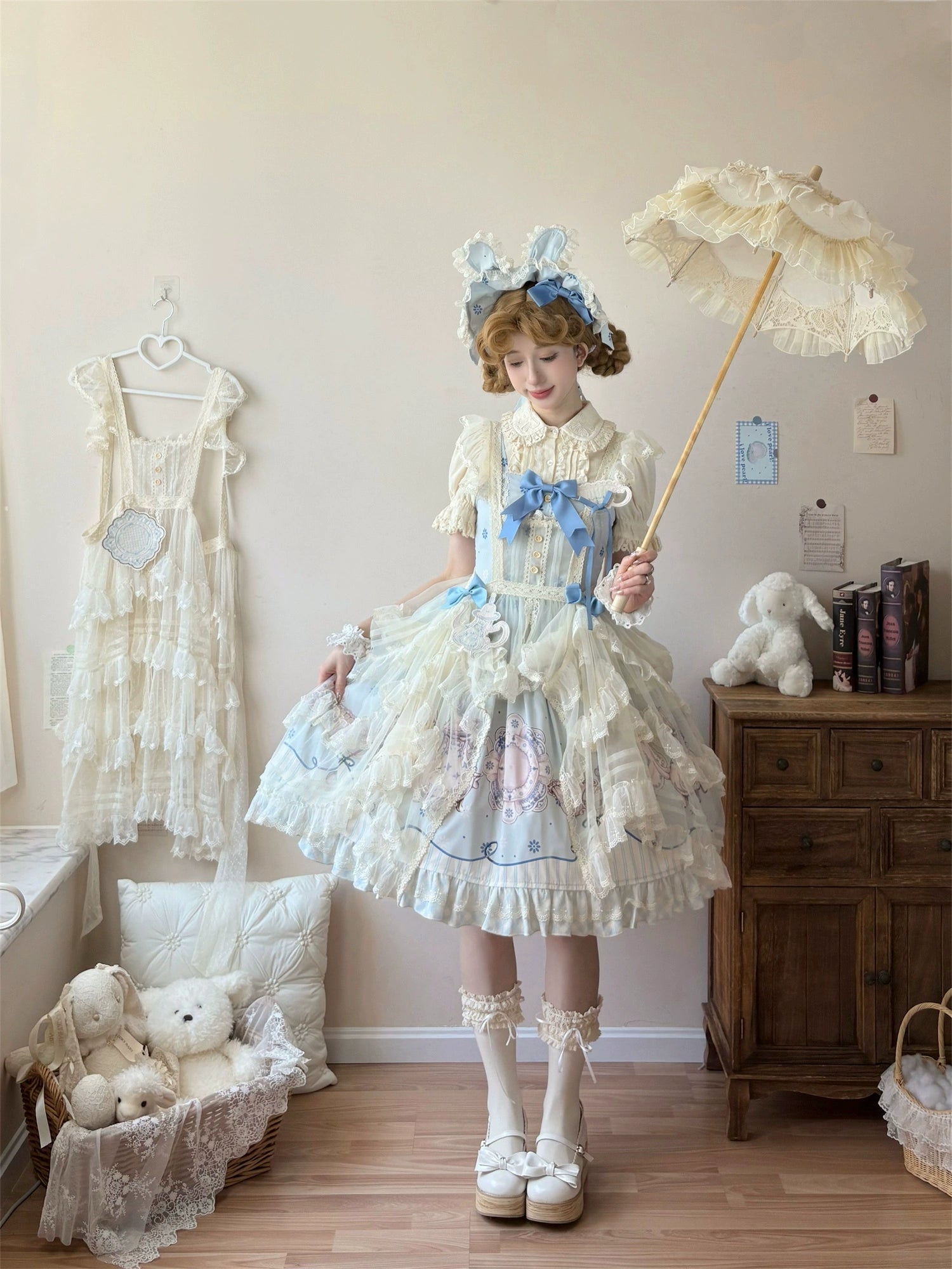 Uncle's Workshop - Veronica Spring Tea - Plate Printed Sweet Lolita Dress