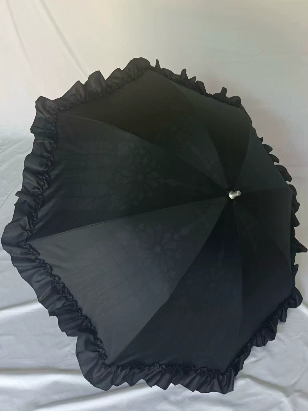 Foldable Lolita Parasol, Layered Ruffle & Window Print Style 45734:860772