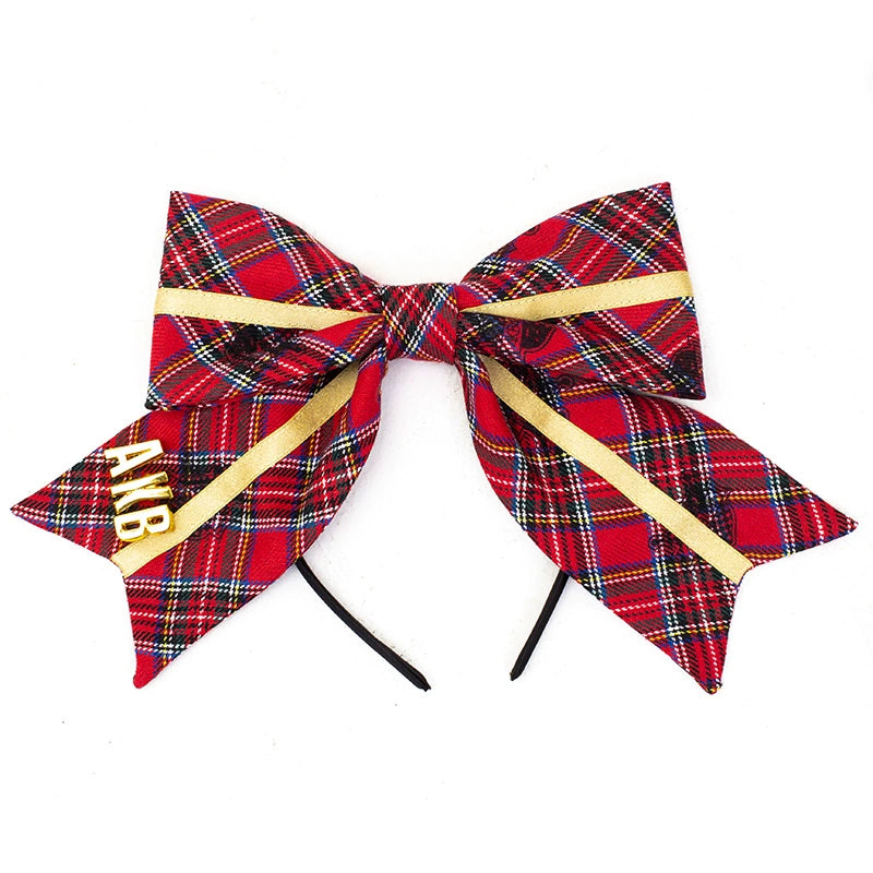 Forest Fluorescent Carps - IP Collab Sweet Lolita Performance Outfit Red Plaid JSK Full Set S KC