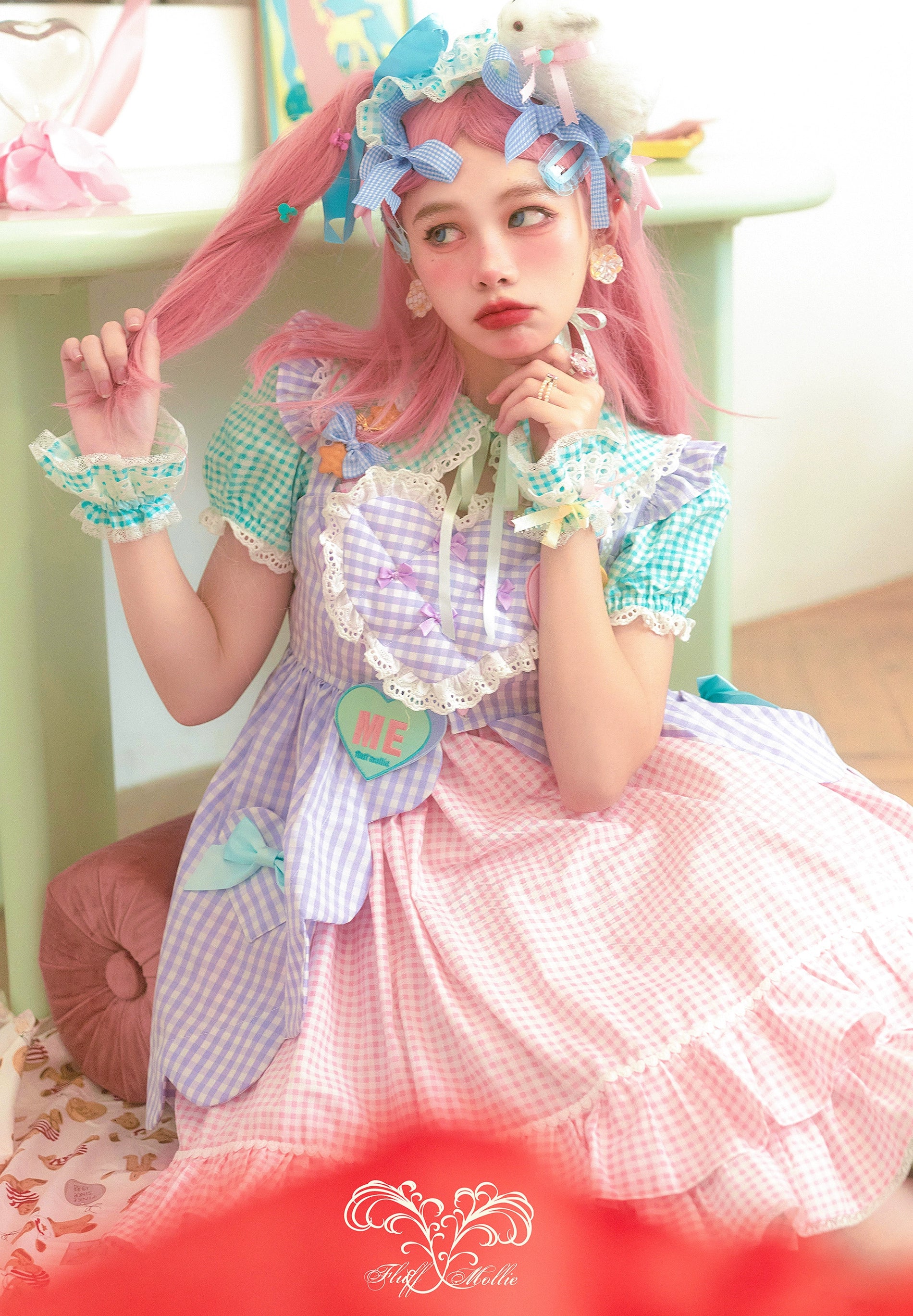(BFM)Fluff Mollie~Bean Breakfast~Sweet Lolita Overskirt Daily Daily Petaled Skirt 33148:407490