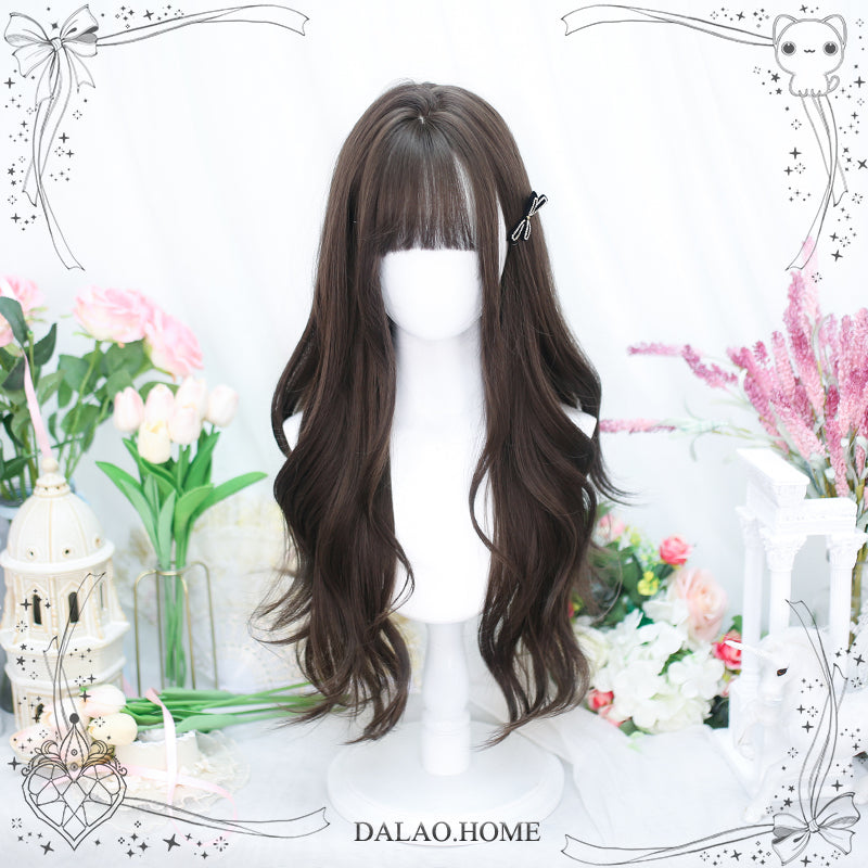 Dalao - Daily Lolita Wig Long Curly Various Styles Ins KOL Wig 2540 Cold Brown