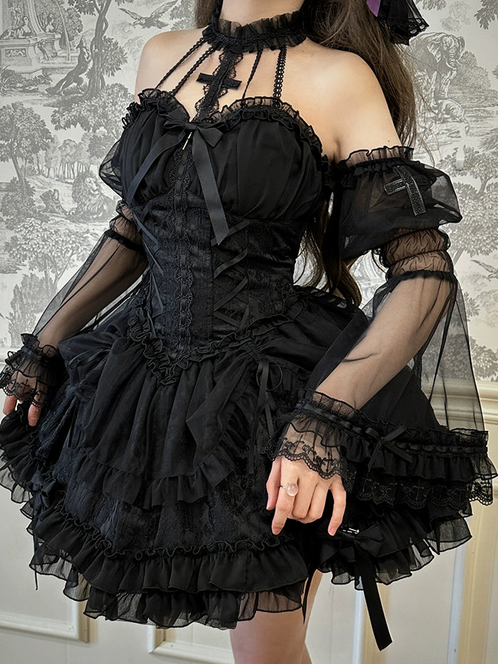 Alice Girl - Cross Princess - Sweet Lolita Princess Sleeves Cross Embroidery Sleeves