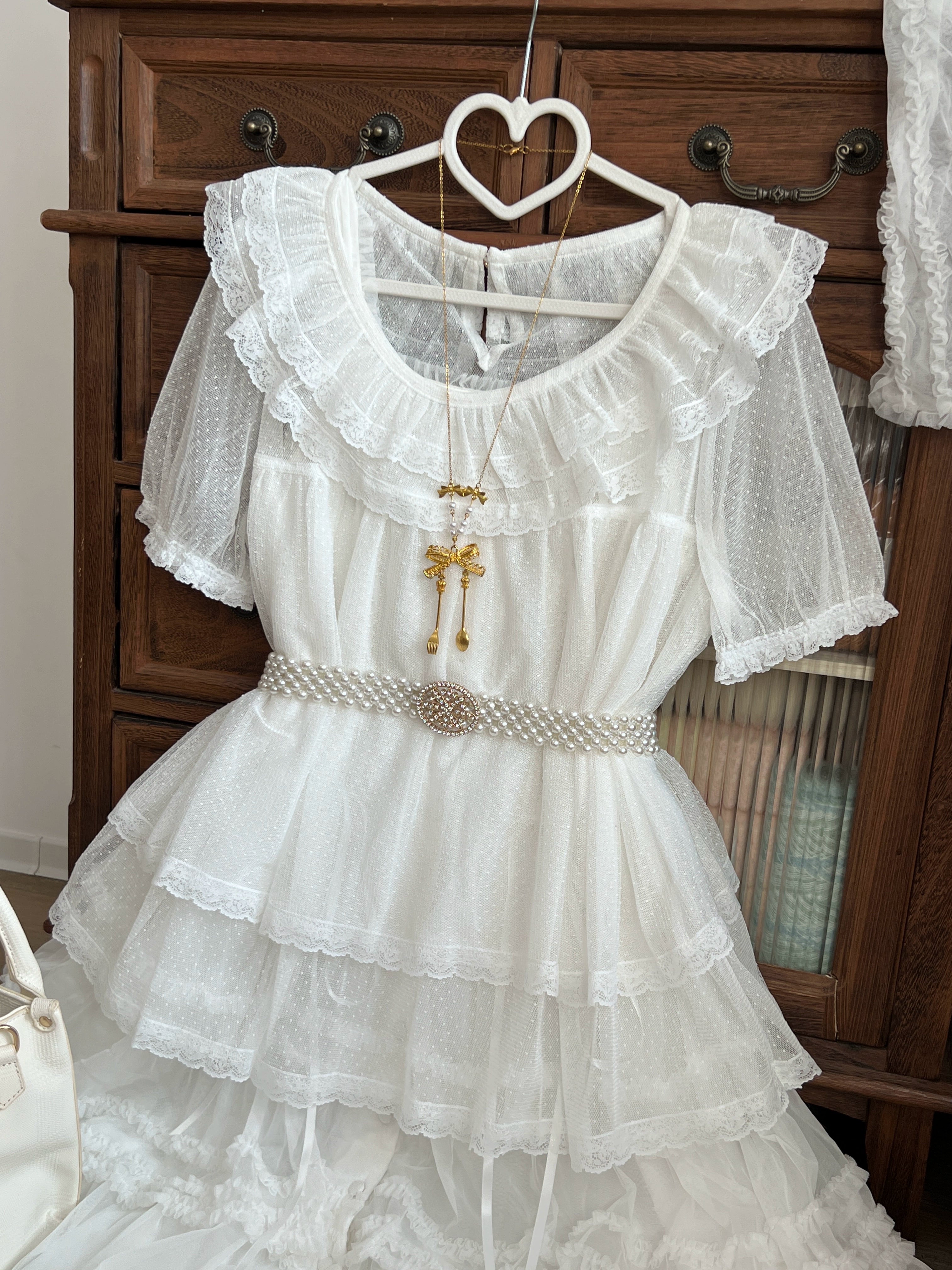 MIST - Endless Summer - Plus Size Sweet Lolita Blouse, Dotted Tulle