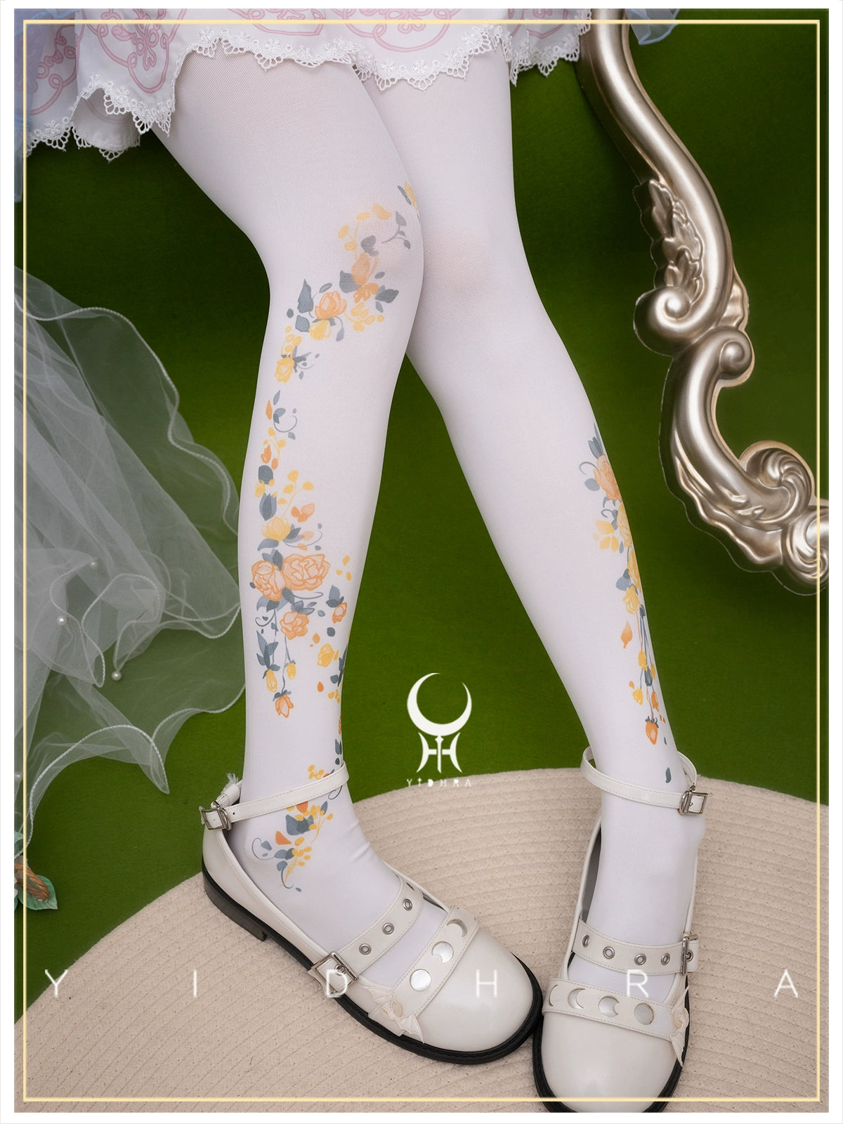 Yidhra~Eternal Flower Withered~Classic Lolita Pantyhose 120D Velvet Pantyhose for Spring Wear   