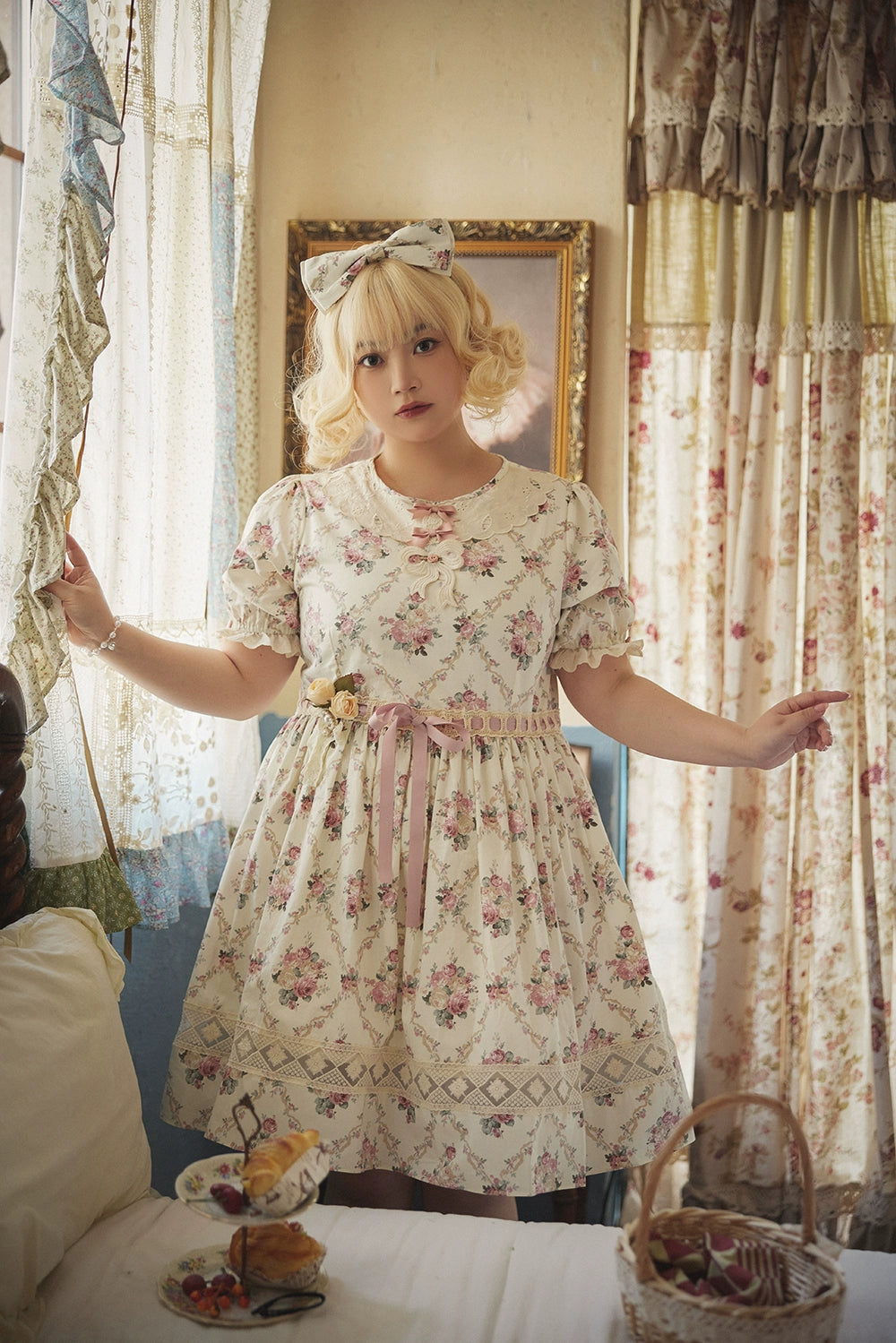 Miss Point~Customized Elegant Lolita OP Dress Cute Daily Girl Short Lolita Dress 35670:519634