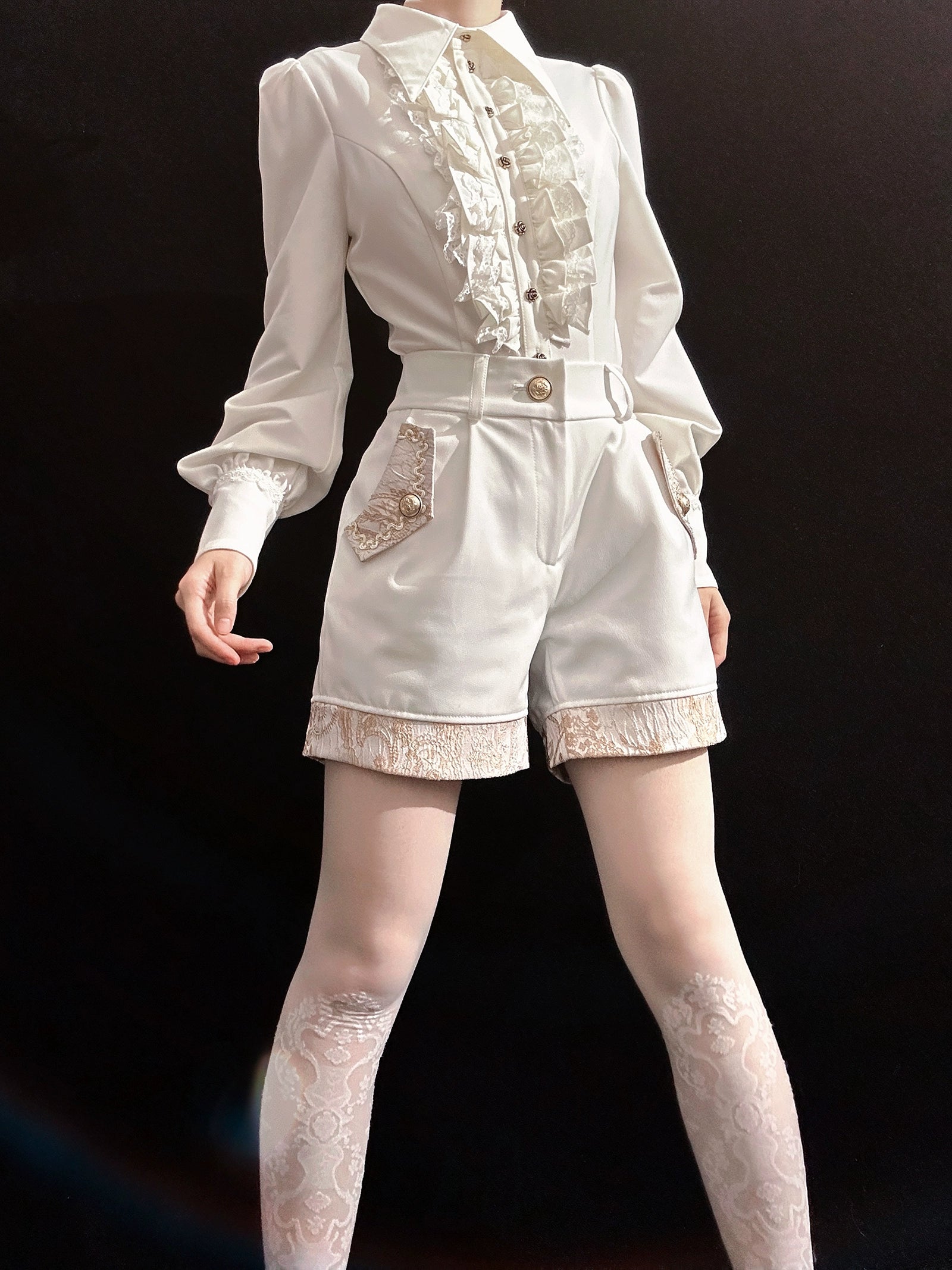Oath of the Chapter - Ouji Lolita Suit Embroidered Prince Vest Shorts Coat 40532:661888