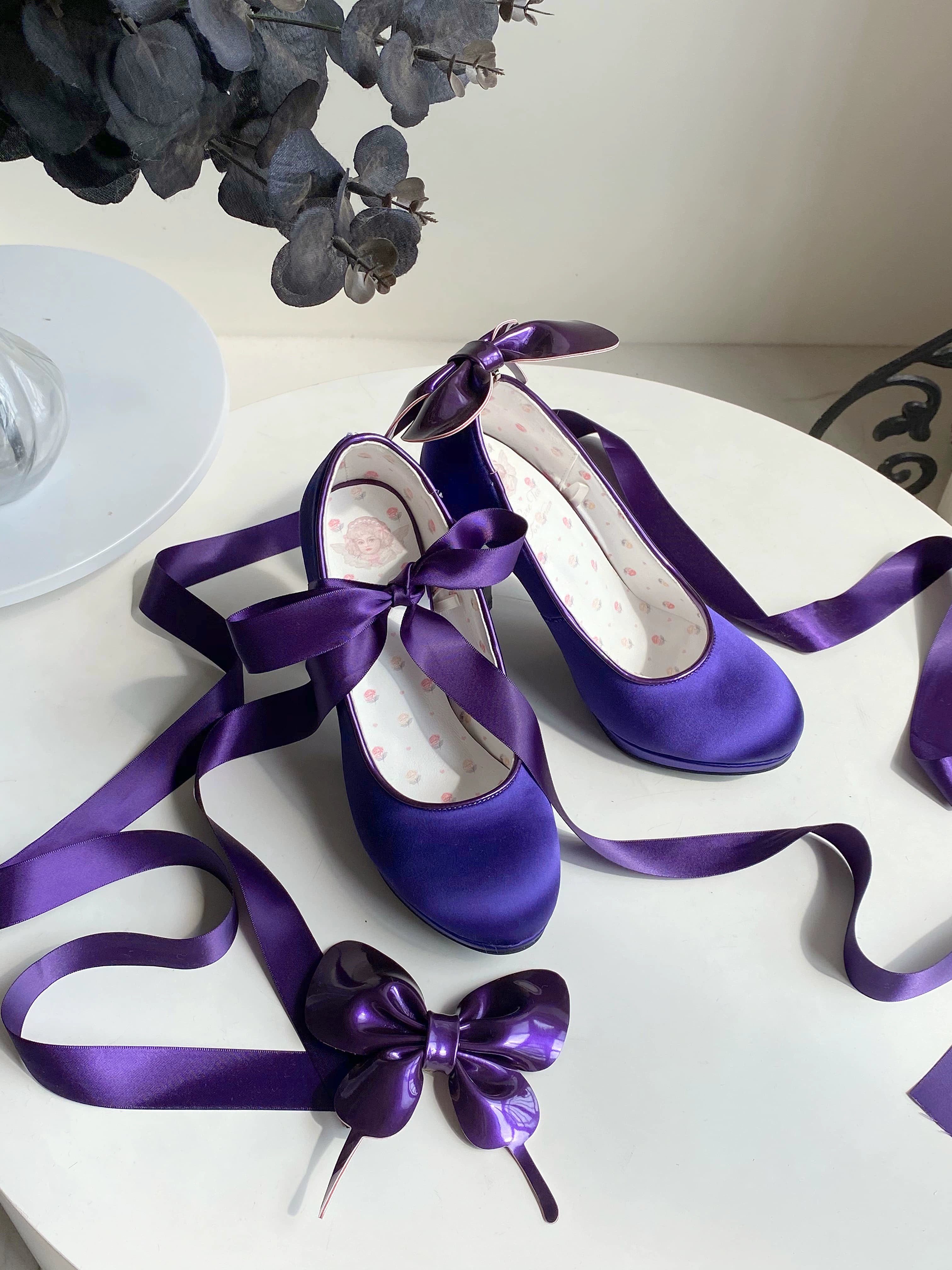 Pure Tea For Dream~Butterfly Specimen~Ballet Style Lolita Shoes Elegant Platform Lolita Heels 40134:650416