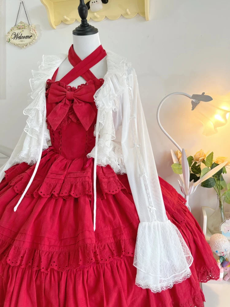 Mist Cardigan - Lightweight Sweet Lolita Bolero, Ruffle Details 44496:810961