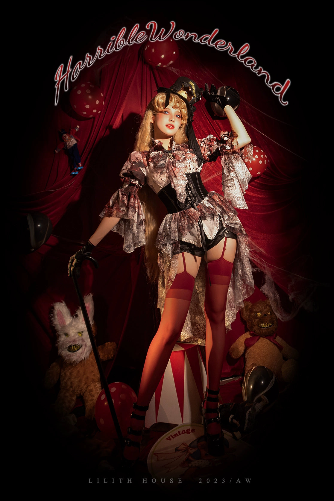 Lilith House - Horror Park - Gothic Lolita Irregular Hem Corset