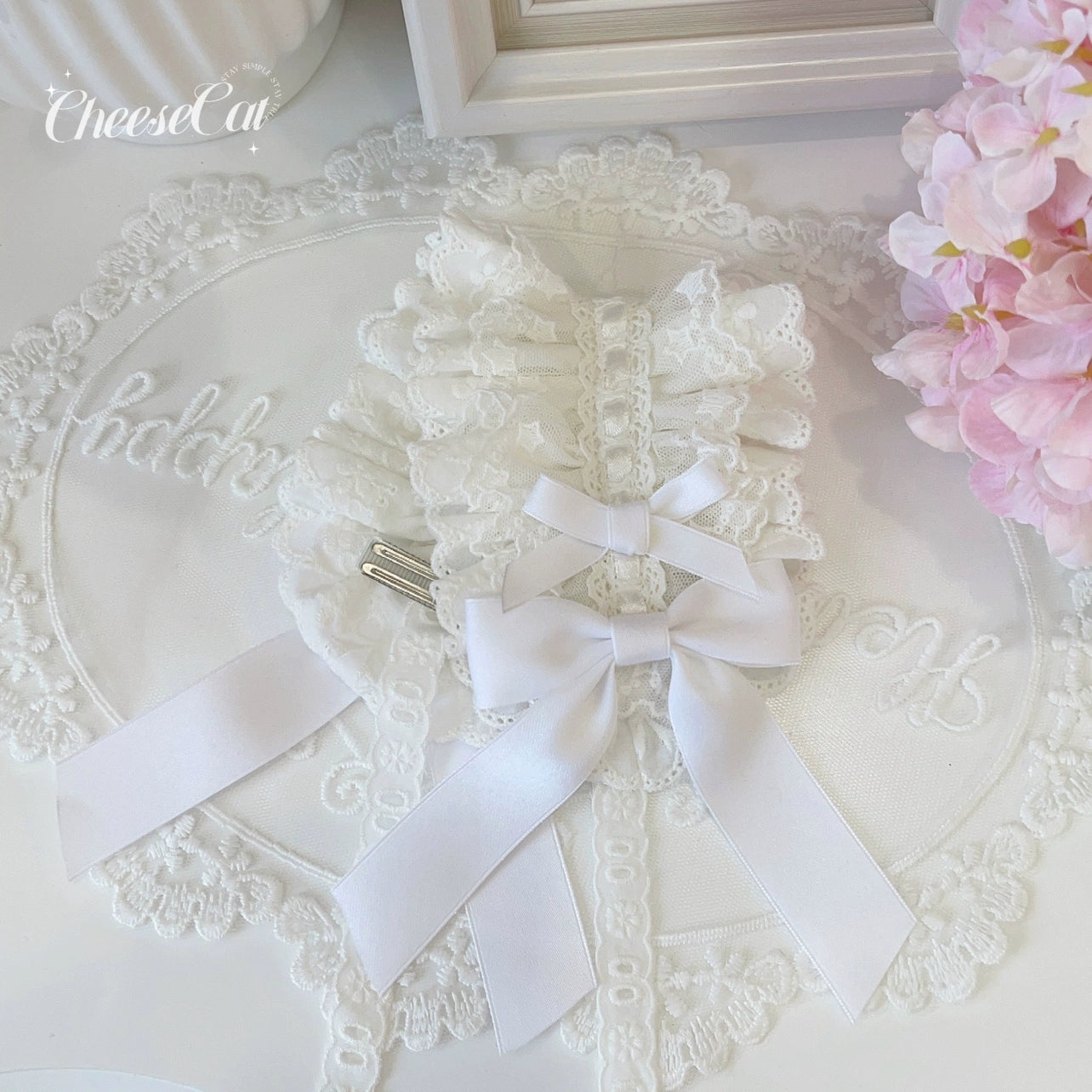 Cheese Cat - Sweet Lolita Headband Ribbon Bow Headbands