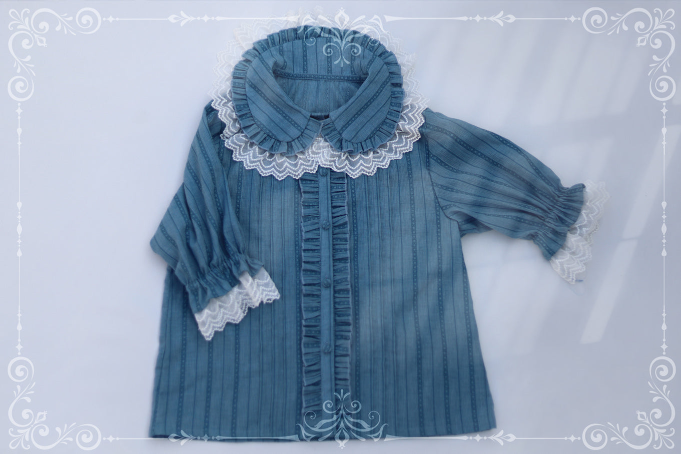 MIST~Sweet Lolita Golilla Short Sleeve Shirt 9912:184442