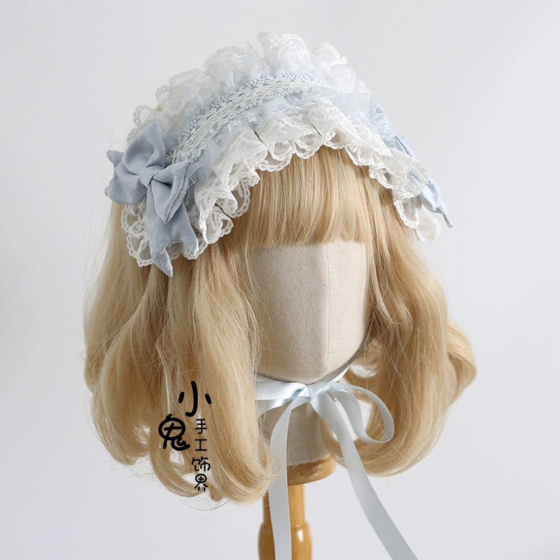 Xiaogui - Blue Sweet Lolita Lace Hair Accessory 43125:766504