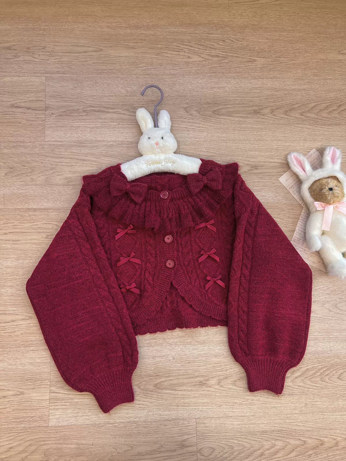 Napoleon Pastry - Sweet Lolita Cardigan, Detachable Bows (L M S) 44423:807543