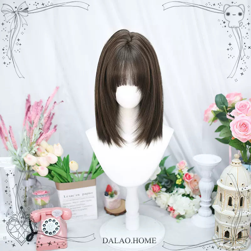 Dalao - Daily Lolita Wig Long Curly Various Styles Ins KOL Wig 2385 Cold Brown