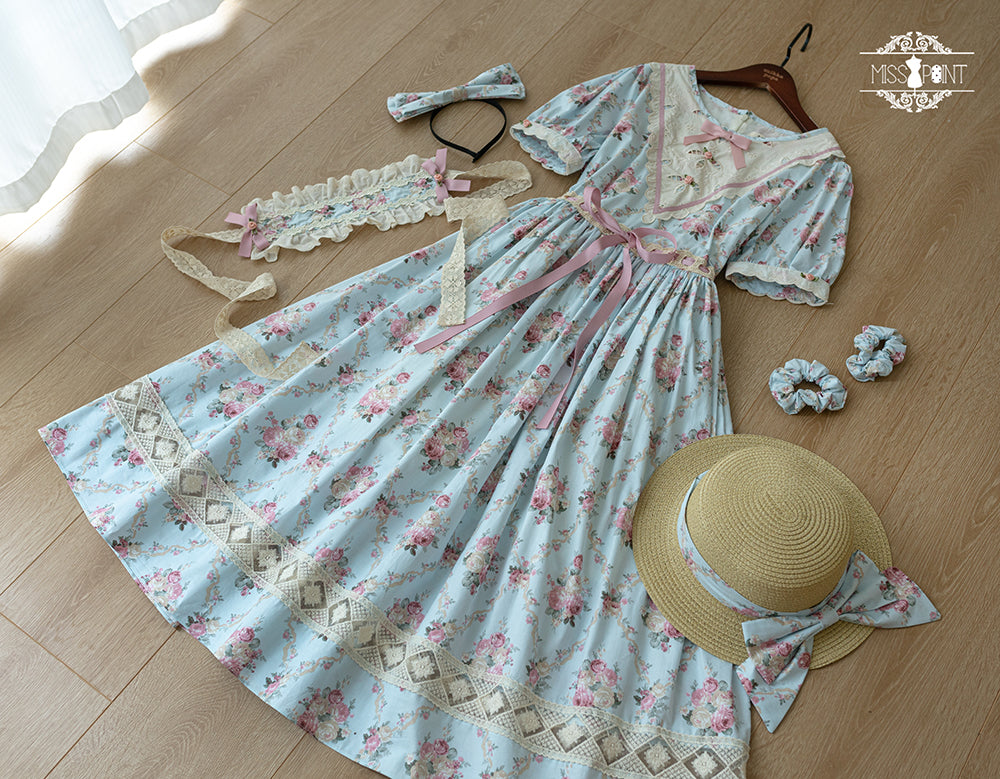 (Buyforme)Miss Point~Happy Summer Elegant Lolita Floral OP Dress 17704:244782