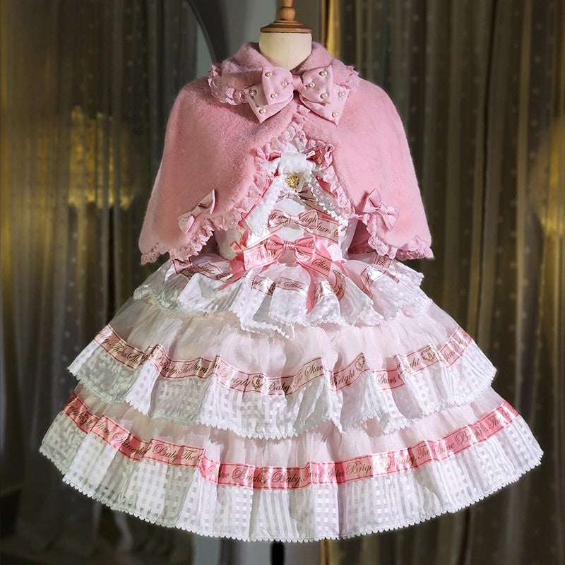 Letters from Unknown Star - Kawaii Lolita Cape Winter Lolita Shawl Daily