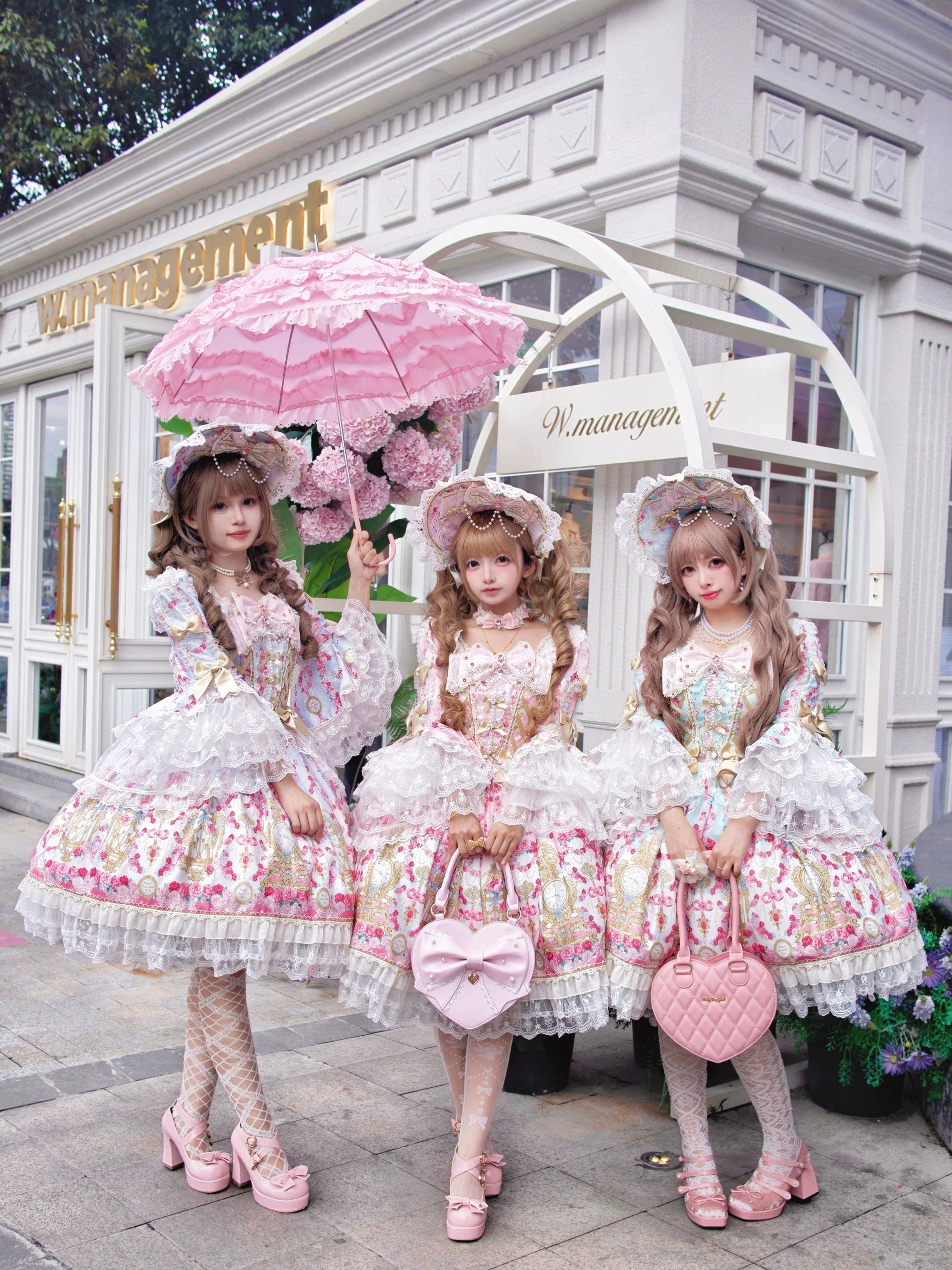 Rose Garden Prelude - Sweet Lolita OP Dress, Floral Printed