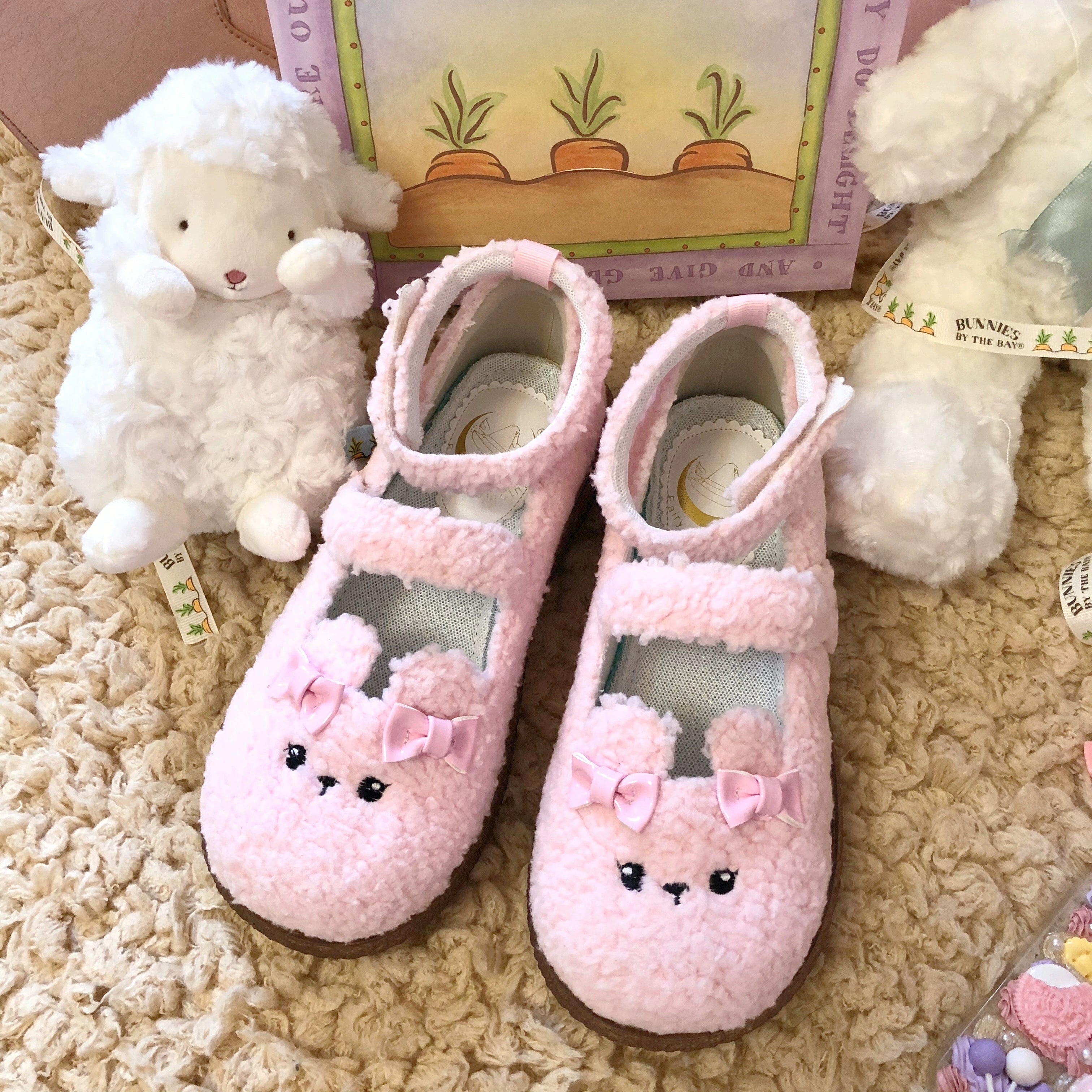 Fairy Godmother~Cute Plush Warm Round Toe Lolita Soft Sole Shoes 32690:404138
