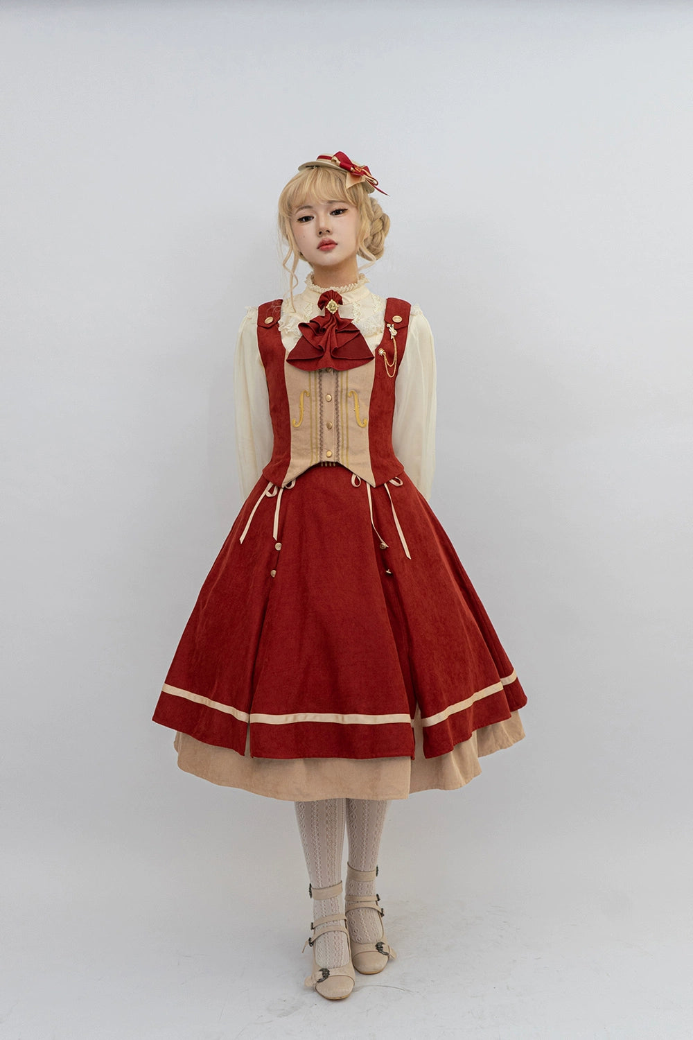 Miss Point~Golden Movement~Elegant Lolita Fishbone Skirt Customized 32242:381368