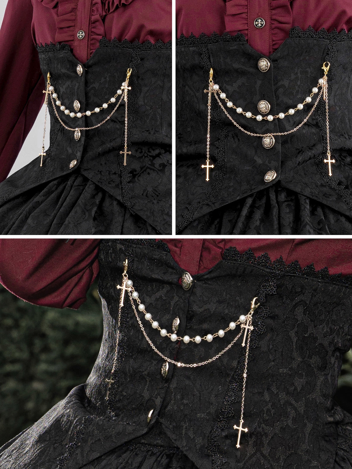 Luna Planetarium - Evil Fang - Gothic Lolita Accessories Brooch Necktie Clip KC Hat