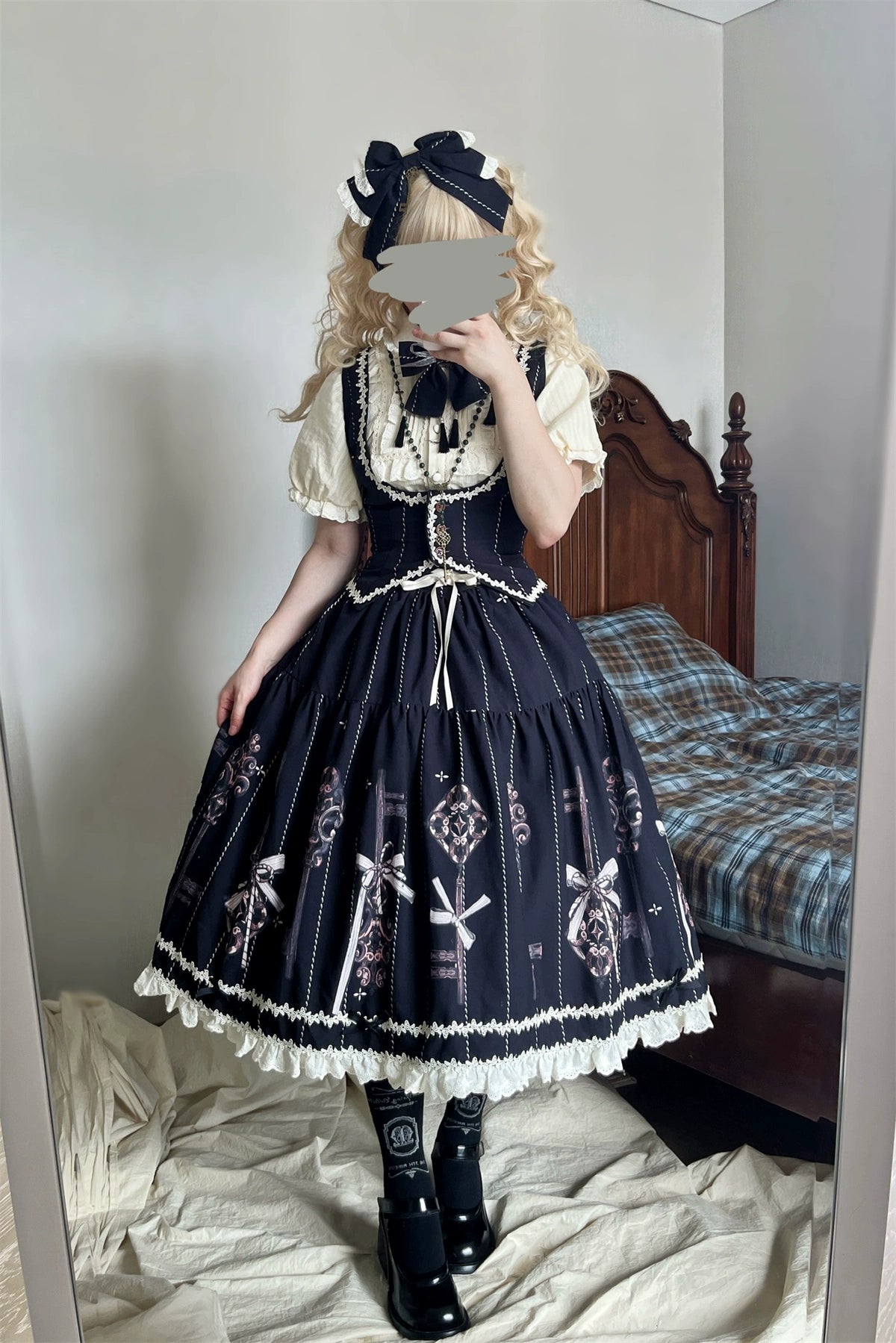 Uncle's Workshop - Secret Key - Classic Lolita Dress Suit, Key Print 43925:790974