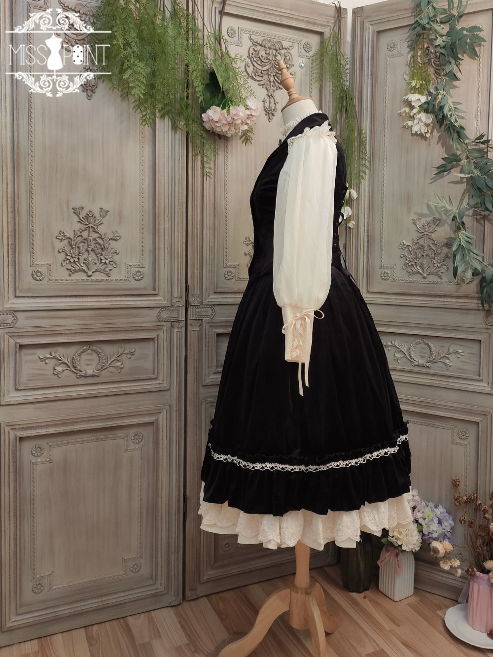 Miss Point~Rose Doll~Retro Lolita Vest Velvet Lolita Waistcoat 32516:392300