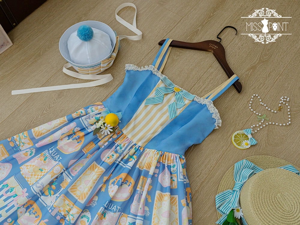 Miss Point~Daisy Lemon~Daily Lolita Lemon Print JSK Customized 21502:310606