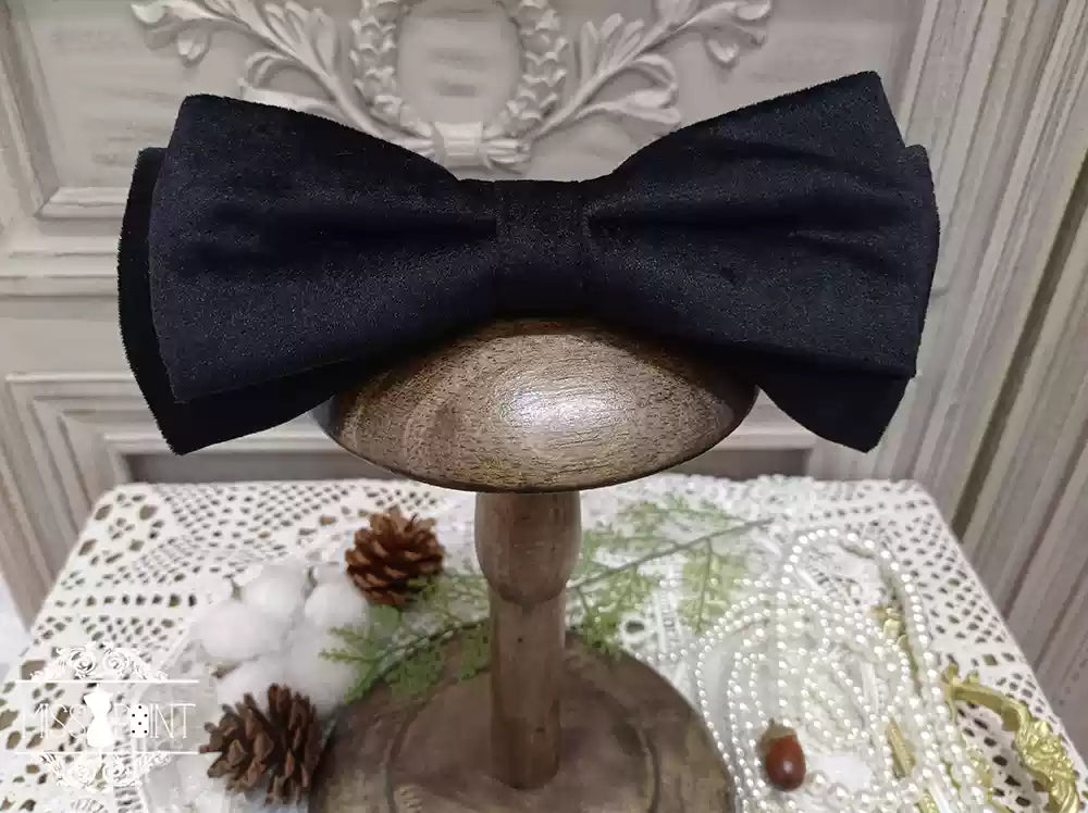 Miss point - Rose Silhouette - Lace Bow KC Lolita Accessories black KC