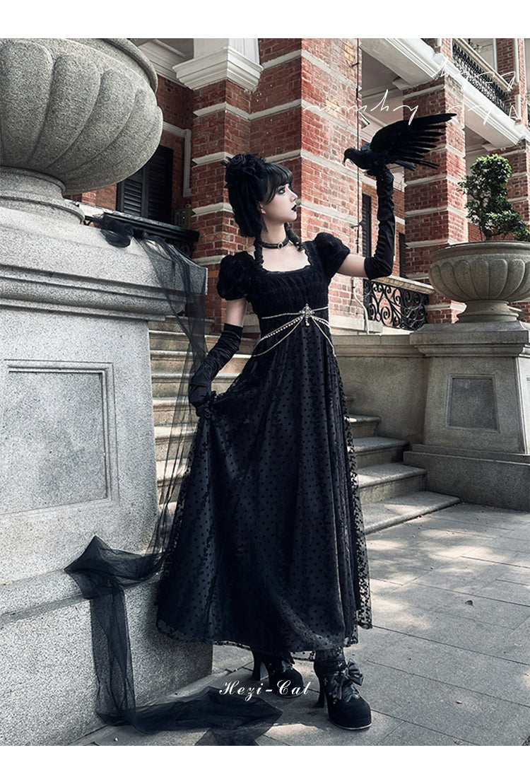 Hezi's Cat Haven~Mist Rose~Plus Size Lolita Empire Waist OP Dress 42268:754089