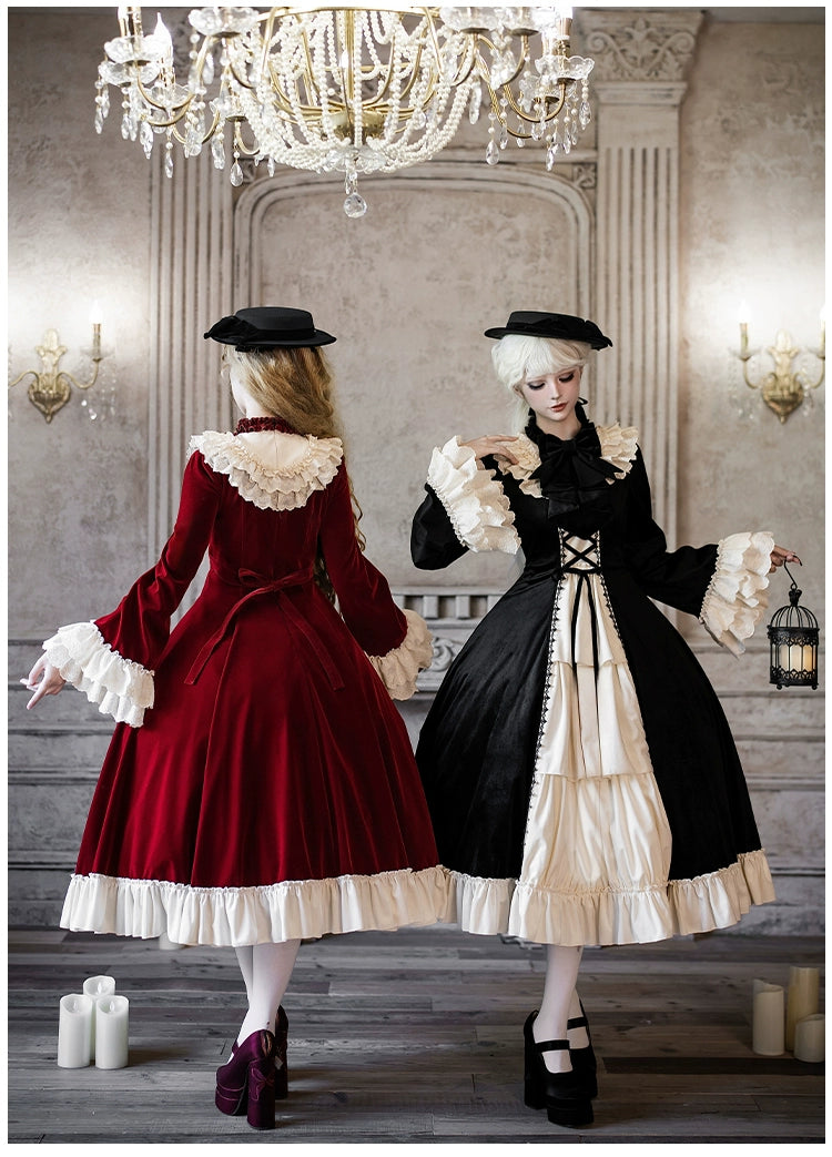 The Nutcracker - Winter Classic Lolita OP Dress, Front Opening 44385:806417