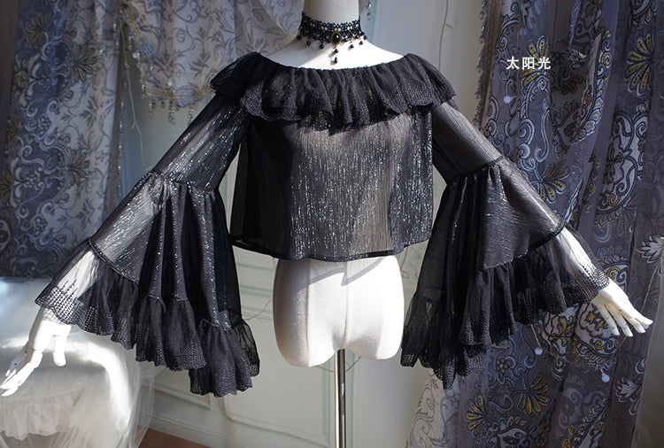(Buyforme)Fairy Tales~Fate Quartet Bridal Lolita Gothic Accessories Blouse (black) 19864:276068